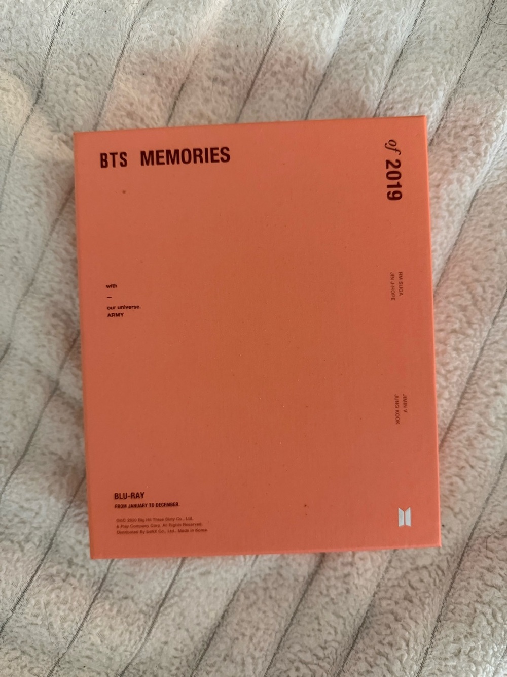 BTS Memories of 2019 Blu-ray - Coral Orange